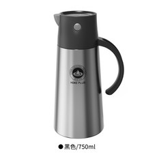 浩克不鏽鋼油壺 台灣發貨 不透光抗氧化316不鏽鋼調味瓶 自動開合耐高溫油瓶 廚房多用途調味瓶, 1個, 316不銹鋼卡黑色油壺 750ML, 750ml