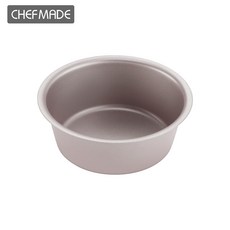 쉐프메이드 치즈 케이크 모형 탄소강 샴페인골드 원형 4인치 끈적임 없음, 1개