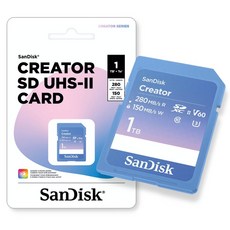 SanDisk Creator 1TB SDXC UHS-II U3 V60 專業創作者 記憶卡, 1個