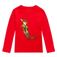 瘋狂動物城 男女童 棉長袖T恤