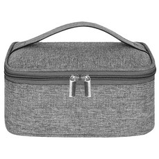 전기 발열 보온 도시락 가방 지퍼형 직장인 따뜻한 도시락통 용기 대용량 죽통, 1개, R99462G(그레이