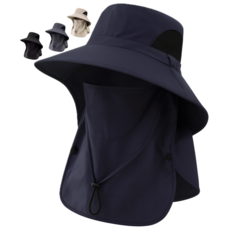 이브유 햇빛가리개 모자 자외선 차단, 네이비
