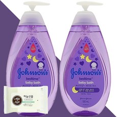 존슨즈 베드타임 베이비 바스 500ml 2개(+휴대용 물티슈 1개), 2개