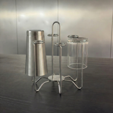 노바마켓 냄새걱정 뚝 수분 로그아웃 텀블러 컵 건조대, 1개, 실버