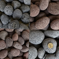 현무암 자갈 인테리어 조경용 마감석 화분 장식 자갈 데코 테라리움 정원용 바닥재 어항 둥근 수조