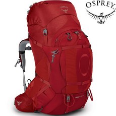 Osprey Ariel Plus 85 女款登山背包, 玉髓紅 Carnelian Red,M/L