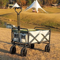 超大容量折叠露营推车 野餐摆摊便携拉杆车, 1個, 白色2