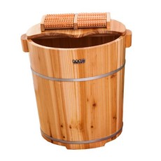 히노끼족욕통 발습식 편백나무 발찜질 족욕기 건식 족욕기 40CM, 40CM+커버+마사지 휠 의자, 40cm Set D