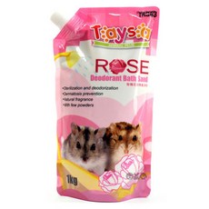 TAYSA 목욕 모래 (피부병 예방 향균효과 탈취기능 신선한 향기 가늘고 고운 입자) 로즈향, 1개, 1kg