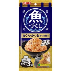 CIAO 魚盛 貓餐包 鮪魚鰹魚 香味日式高湯 60g x 3袋, 1個
