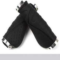 알루미늄 합금 자전거 핸들 바 그립 라이딩 바이스 장비 산악 바 액세서리, 13 Black-Sliver, 1개