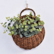 아이가든 등나무 벽걸이 화분바구니, S