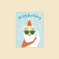 캘리엠 캘리그라피 생일카드 YA2305 - CAT HAPPY BIRTHDAY 고양이카드 감사카드 사랑카드