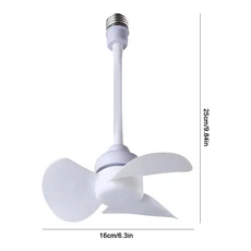 LED 미니 천장 선풍기 E27 베이스/USB 샹들리에 호스 연장기 전구 팬 소켓 포함 침실 거실용, 01 E27, 01 e27