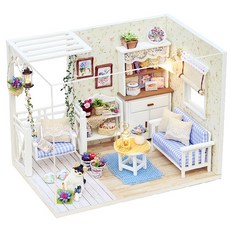 프라임위너스 그네가 있는 거실 미니어쳐 하우스 DIY 키트, 혼합색상, 1개