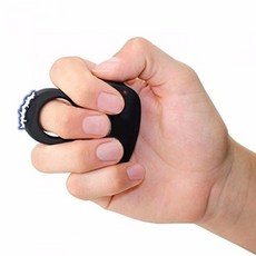 Outdoor EDC Women's Self-defense Portable Mini Electric Shock Sting Ring Clip Finger Buckle Case, black, 1개