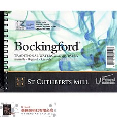 英國山度士BockingFord無酸精裝水彩本300g線圈，方便攜帶，色彩鮮明持久，適合水彩技法, 1個