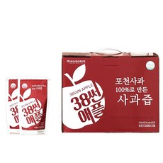 포천사과로 만든 38썬애플 사과120ml 50개입 1개, 120ml, 50개