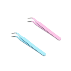 제일리팩토리 3세대 곡선형 속눈썹 핀셋 1+1 정밀 트위저 속눈썹 연장 핀셋 세트, 1개, 연핑크,스카이블루
