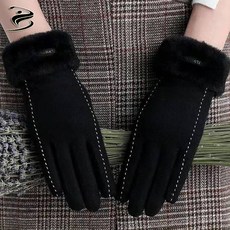 Boknight여성 캐시미어스마트 터치 기모 방한장갑 프리미엄 고급 장