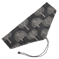 餐具收納綁繩收納袋 - 三角便攜餐具袋 刀叉湯匙筷子環保吸管收納袋 餐袋 婚禮小物, 1個, 橫開綁繩款, 灰許願樹