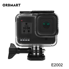 ORBMART-60M 방수 하우징 케이스 호환 고프로 히어로 8 블랙 다이빙 보호 수중 커버 고 프로 액세서리, E2002, 협력사, 1개
