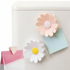 깔끔더하기 냉장고 초강력 자석 꽃 클립, 1개, 화이트