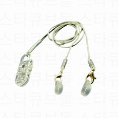 보청기 분실 방지 끈 목걸이 고정 집게 클립 목걸이형 고정끈, 더블이어