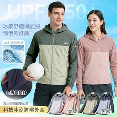 抗UV防曬冰涼降溫透氣防曬外套 女款 紫色 L號