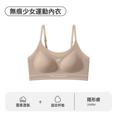 少女二階段發育期內衣女初高中生運動文胸學生女童無痕字母小背心