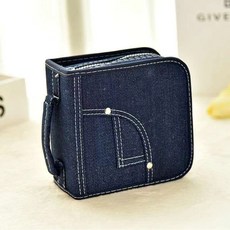 CD收納包 大容量128片碟片包 光碟盒40片/80片DVD光盤包 CD收納整理盒, 60片裝/牛仔布款