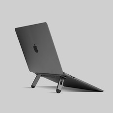 모두스마일 알루미늄 휴대용 노트북 거치대, 그레이, 1개