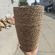 草編織花籃 簡約家居擺件 客廳插花裝飾籃