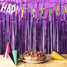 반짝이 파티 커튼 퍼플, 본상품, 상세페이지 참조, 1개