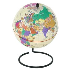 세계 여러나라 위치학습 유아 탁상용 미니지구본 어휘발달 세계문화학습용 대륙판, 베이지