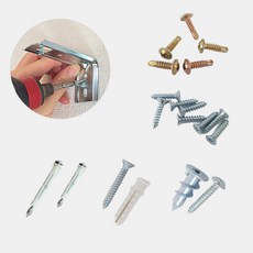 ㄱ자 브라켓 스냅 나사 (블라인드 롤스크린 설치 부속품), 1개, 나사-석고피스앙카