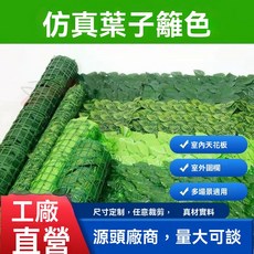 台灣出貨 仿真植物墻 裝飾柵欄籬笆 人造圍欄 葉子圍欄牆 花園裝飾 綠色圍欄 家用陽臺隱私保護屏幕綠色植物 綠葉陽臺, 淺色綠蘿款葉子加大,高一米長一米可拚接