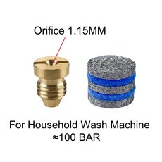 1 0 4MM 폼 오리 노즐 팁 메이커 메쉬 필터 고압 세척 액세서리 교체품, 1 15mm
