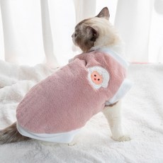 하니펫 강아지 고양이 겨울옷 밍크 조끼, 1개, 핑크