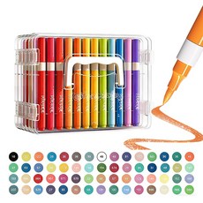 [시스슈] 다용도 소프트 팁 글리터 드로잉 마커 펠트 물감 펜, 1세트, 60색