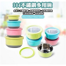 粉彩系 304不銹鋼多用碗 220ml 小款 (3入組), 1個