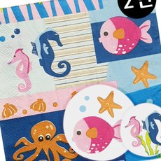 냅킨아트 비누클레이 바다이야기2 2인 냅킨조각그림