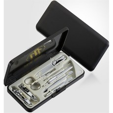 스텔라픽스 손톱깎이 세트 8종 16.9x8.1 고급형 네일케어 풀세트 (블랙) 네일케어세트, 1