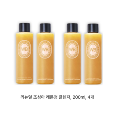 조성아 원더바스 레몬청 클렌저, 피부관리 조성아 클렌저 레몬청 노폐물 세안제 클렌징 폼, 200ml, 4개