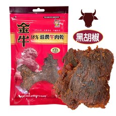 金牛 18% 滋潤牛肉乾 黑胡椒口味, 1個, 黑胡椒*3包