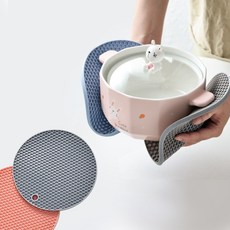 리빙만렙 TPR 만능 받침대 대형10개 소형10개, 코랄핑크+블루+그레이+민트+아이보리, 1개