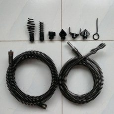 【開發票/統編】管道疏通彈簧延長配件組:電鑽連接桿 12mm軟簧彈簧 適用手電鑽下水道疏通器, 1米頭簧+1.5米接簧+刀頭