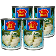 태국 쉐프초이스 그린 책후르츠 과일 통조림, 565g, 4개