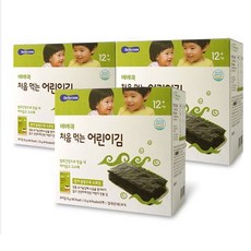 베베쿡 처음 먹는 어린이김, 15g, 3개, 오리지널
