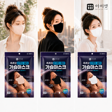 아이셋 촉촉핏 아쿠아에어 가습마스크 귀 안아픈 기내용 수면용 대형, 혼합, 6개, 1개입